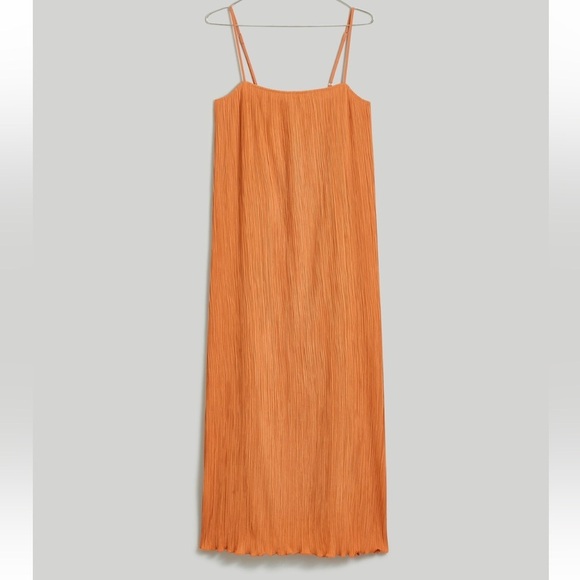 Madewell Goldie Dress In Plisse Sunset Haze Women’s Size 0 - Picture 5 of 13